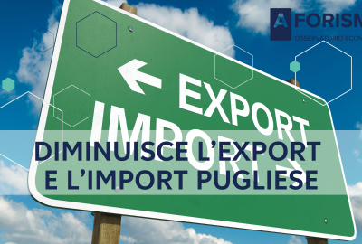 Diminuiscono le esportazioni e le importazioni in Puglia