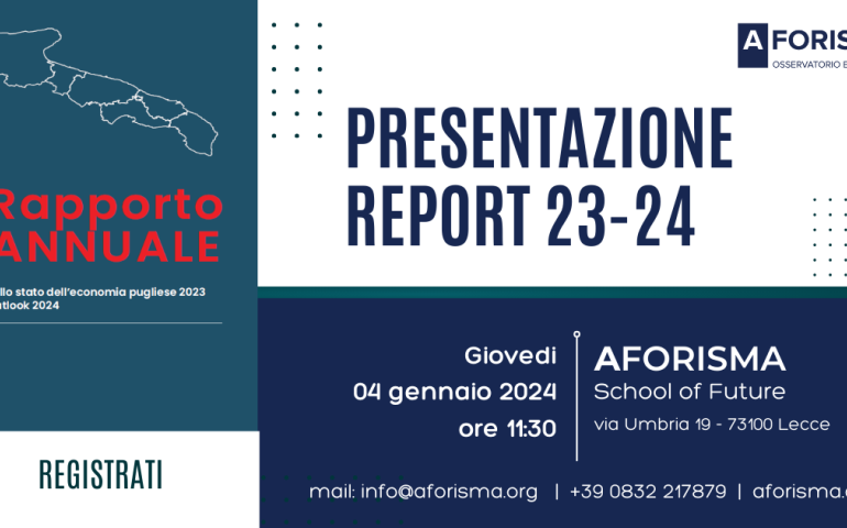 Rapporto dell'Osservatorio Economico 2023 sull'economia pugliese