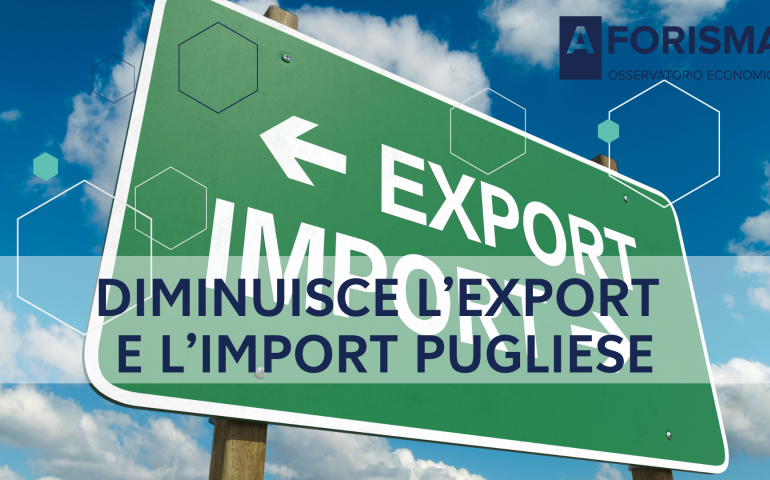 Diminuiscono le esportazioni e le importazioni in Puglia