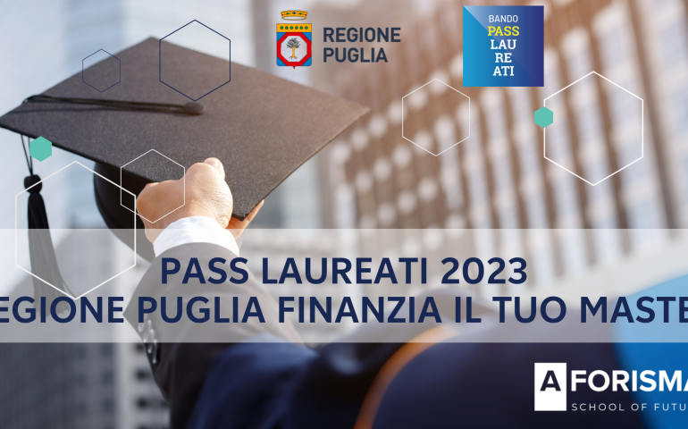 Riapre Pass Laureati 2023 di Regione Puglia