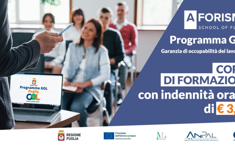 In partenza i corsi di formazione di GOL con indennit‡ oraria di Ä. 3,50